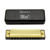 New 10-hole 20-tone C Harmonica In Plastic Box, Wind Instrument