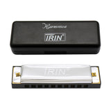 New 10-hole 20-tone C Harmonica In Plastic Box, Wind Instrument